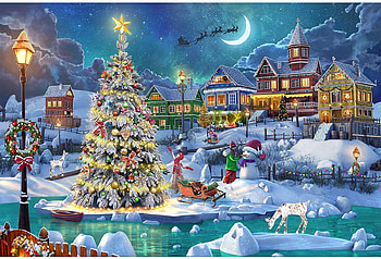 Holiday Land, land, magical, tree, christmas, happiness HD wallpaper