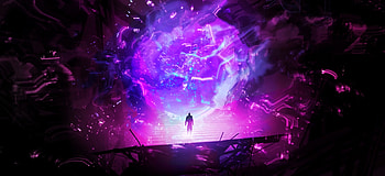 Art, Neon, Glow, Loneliness, Alone, Lonely HD wallpaper