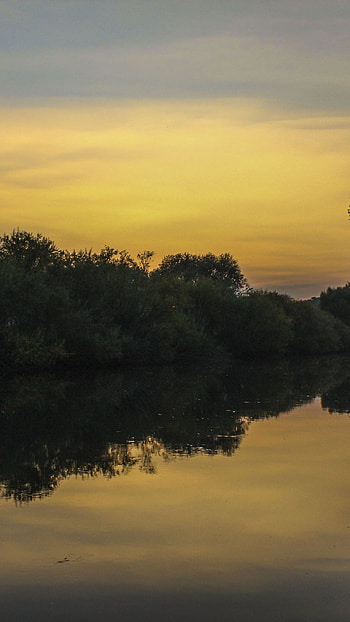 Evening by the river, Serenity, Peaceful surroundings, Relaxing atmosphere HD phone wallpaper