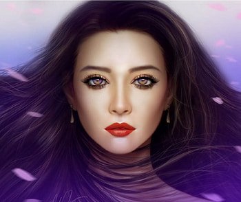 Art, lady, fantasy, portrait, face HD wallpaper
