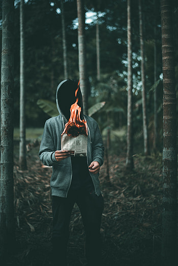 Fire, Miscellanea, Miscellaneous, Human, Person, Newspaper, To Burn, Burn HD phone wallpaper