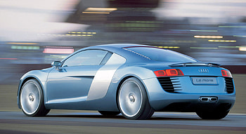 Audi, blue, moving, car HD wallpaper