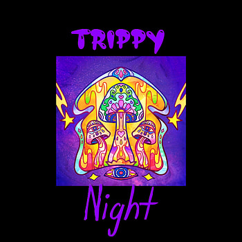 Night Trip, art, trippy, drawing, mushroom HD phone wallpaper