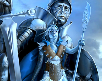 Silver Queen, knight, fantasy, woman, armor HD wallpaper