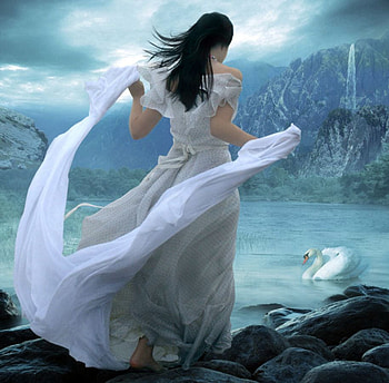 dom, girl, sky, water HD wallpaper