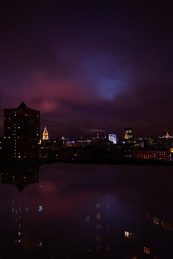 Cities, Night, Moskow, Building, Night City, Russia HD phone wallpaper