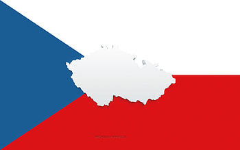 Czech Republic map silhouette, Flag of Czech Republic, silhouette on the flag, Czech Republic, 3d Czech Republic map silhouette, Czech Republic flag, Czech Republic 3d map HD wallpaper