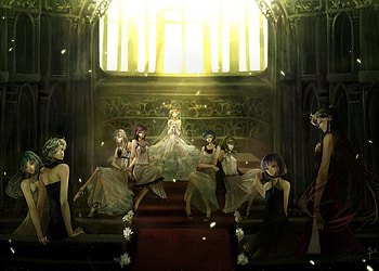 In church, Tsukino Usagi, Mizuno Ami, Hino Rei, church, dress, Tenou Haruka, Tomoe Hotaru, Kino Makoto, Aino Minako, Sailor Moon, group, Meiou Setsuna, Kaiou Michiru HD wallpaper