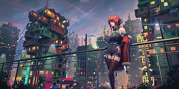 City Girl Drinking Drink , artist, artwork, digital-art, artstation HD wallpaper