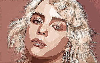 Billie Eilish, , vector art, Billie Eilish drawing, creative art, Billie Eilish art, vector drawing, Billie Eilish portrait HD wallpaper