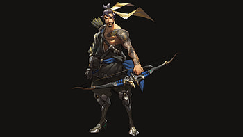 Hanzo, Overwatch sniper, Dark game art, Illustration HD wallpaper