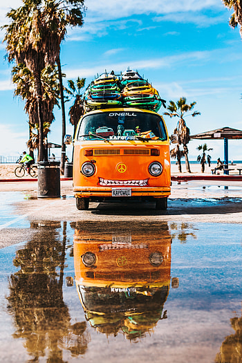 Serfing, Summer, Cars, Bus HD phone wallpaper