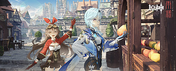 Eula (Genshin Impact), Amber (Genshin Impact), video game, Genshin Impact HD wallpaper