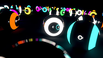 Art, Dark, Multicolored, Motley, Ball, Glow HD wallpaper