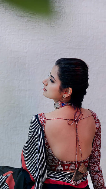 Ashika ranganathan, saree beauty HD phone wallpaper