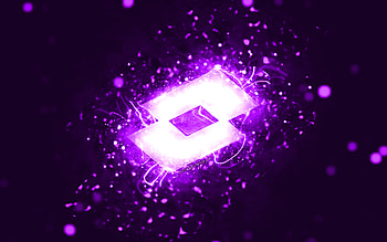 Lotto violet logo, , violet neon lights, creative, violet abstract background, Lotto logo, brands, Lotto HD wallpaper