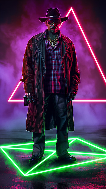 Neon Triangle Man - Stylish , neon, man HD phone wallpaper