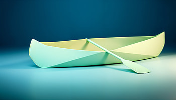 Serene Canoe in Ultra, canoe, boat, Paddle, blue, minimalist, minimalist blue HD wallpaper