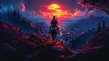 A Wild West Adventure, cowboy, artist, artwork, ai, digital-art HD wallpaper