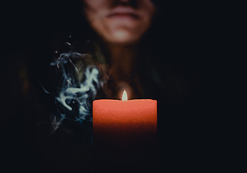 Fire, Smoke, Dark, Darkness, Candle, Wax, Lips HD wallpaper