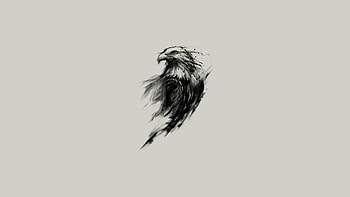 Art, Minimalism, Paint, Eagle HD wallpaper
