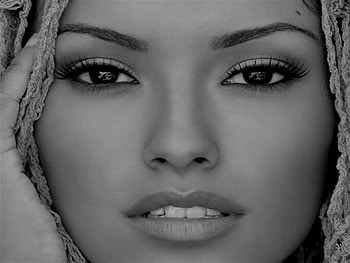 Look Me In The Eye, portrait, black and white, eye, woman, beauty HD wallpaper
