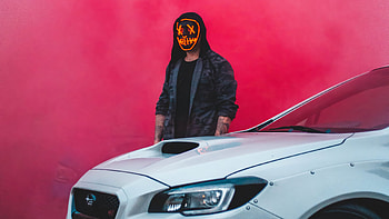 Smoke Mask Man With Car, smoke, mask, graphy HD wallpaper