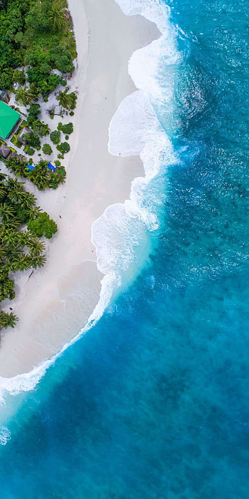 Caribbean Islands, Maldives beach view, Aerial scenery, Winter nature HD phone wallpaper
