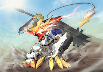 ASW-G-08 Gundam Barbatos Lupus Rex, ASW-G-08 Gundam Barbatos, Anime, Mobile Suit Gundam: Iron-Blooded Orphans HD wallpaper
