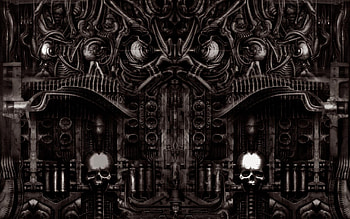 Gothic Skulls, H.R. Giger HD wallpaper