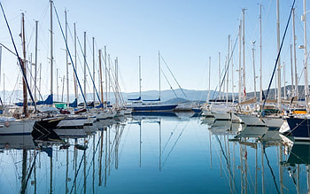 Marina of Agios Nikolaos, sailboats, marina, Greece, yachts HD wallpaper