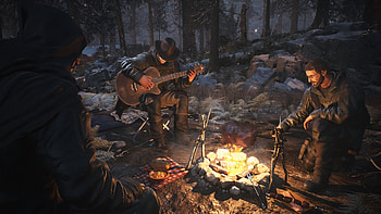 The Day Before Game Scenic Campfire, video game, The Day Before HD wallpaper