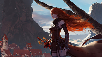 Fantasy Girl Rapier , artist, artwork, digital-art, artstation HD wallpaper