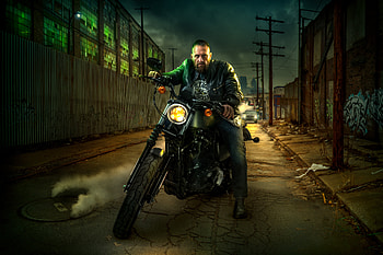 Harley Davidson Night Rider, harley-davidson, bikes, artist, digital-art, artwork, behance HD wallpaper
