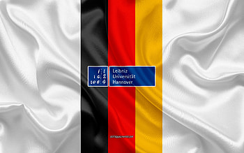 University of Hanover Emblem, German Flag, University of Hanover logo, Hannover, Germany, University of Hanover HD wallpaper