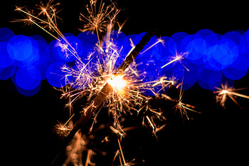 Sparkler, fireworks, bokeh HD wallpaper