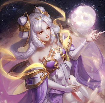 Chang'e, white, frumusete, change, sanser c, gorgeous, sanserc, girl, chinese, goddess, superb, bunny, pink, moon, chang e, luna HD wallpaper