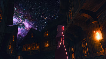 Orb On The Movements of The Earth - Jolenta in With Night Sky, Orb: On The Movements Of The Earth, Anime, Girl, Night Sky, Anime Girl HD wallpaper