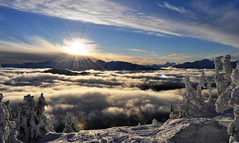 An amazing icy sunrise HD wallpaper