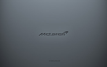 McLaren logo, gray creative background, McLaren emblem, gray paper texture, McLaren, gray background, McLaren 3d logo HD wallpaper