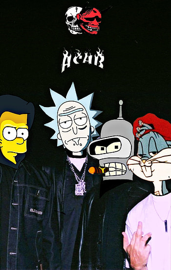 Bartos, animados, futuro, rick, simsonp, flow, arte, bart HD phone wallpaper