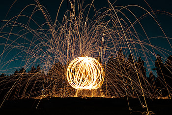 Sparks, Miscellanea, Miscellaneous, Ball, zelight, Glow HD wallpaper