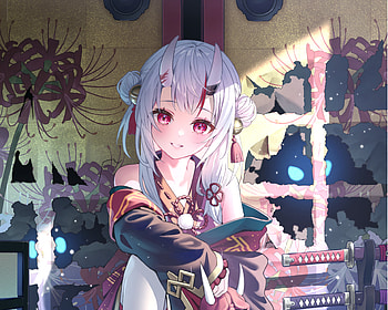 Nakiri Ayame, hololive, Nakiri Ayame, Anime, Virtual Youtuber HD wallpaper