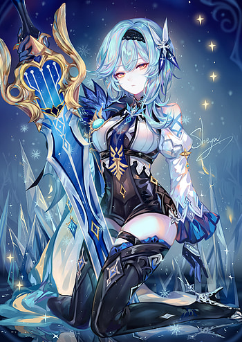 Eula Lawrence, electric blue, art HD phone wallpaper