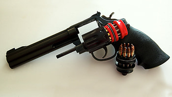 Smith & Wesson Model 17, Smith and Wesson, 17, bullets, revolver, weapon, gun, Model 17 HD wallpaper