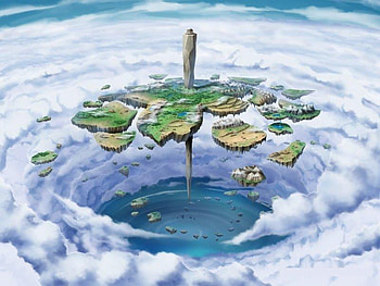 Flying island, island in the sky HD wallpaper