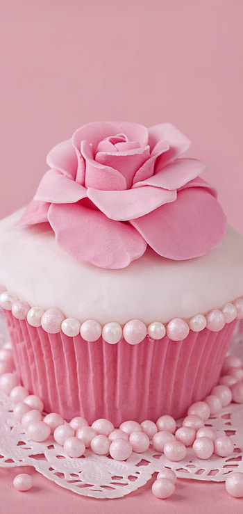flower, sweets, pink, food HD phone wallpaper