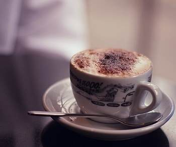 Food, Chocolate, Tablewares, Coffee, Pattern, Cup, Plate, Mood, Cappuccino, Mug, Tasty, Delicious, Heat, Warmth, Spoon, Hot, Cocoa, Milk, Hotly HD wallpaper
