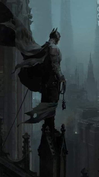 Batman, art, painting HD phone wallpaper