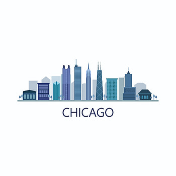 Chicago skyline, Background vector art HD phone wallpaper